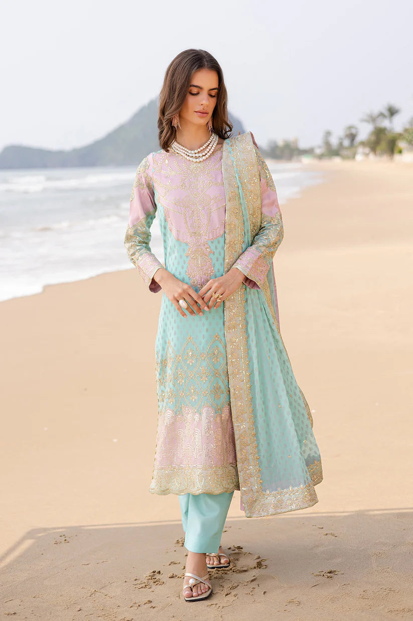 Freesia premium | Zyra | 3 Piece Embroirdered Chiffon Aarohi - FW40056