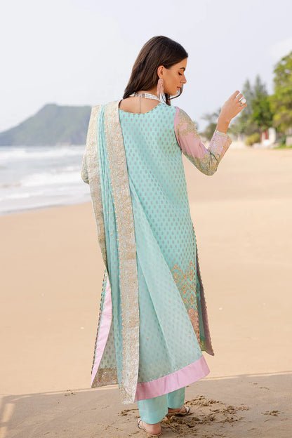 Freesia premium | Zyra | 3 Piece Embroirdered Chiffon Aarohi - FW40056