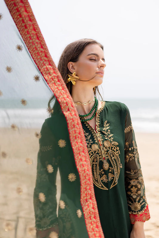 Freesia premium | Zyra | 3 Piece Embroirdered Chiffon Aarna - FW40058