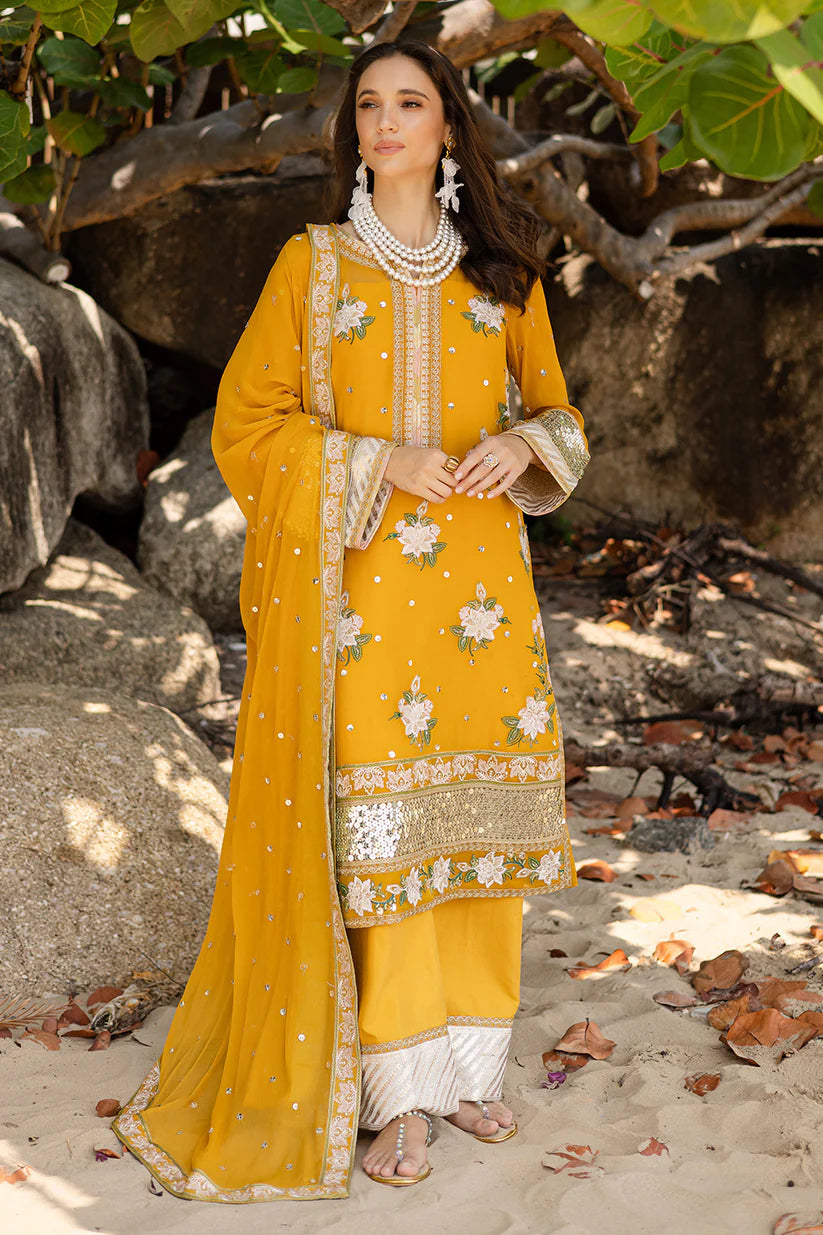 Freesia premium | Zyra | 3 Piece Embroirdered Chiffon Mirha - FW40060