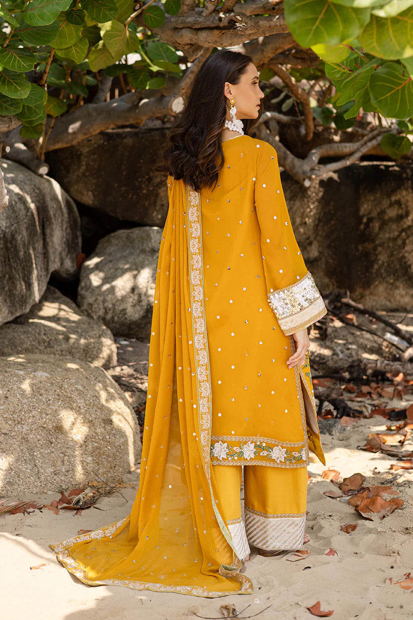 Freesia premium | Zyra | 3 Piece Embroirdered Chiffon Mirha - FW40060