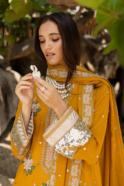 Freesia premium | Zyra | 3 Piece Embroirdered Chiffon Mirha - FW40060