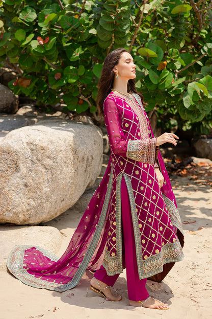 Freesia premium | Zyra | 3 Piece Embroirdered Chiffon Aditi - FW40051