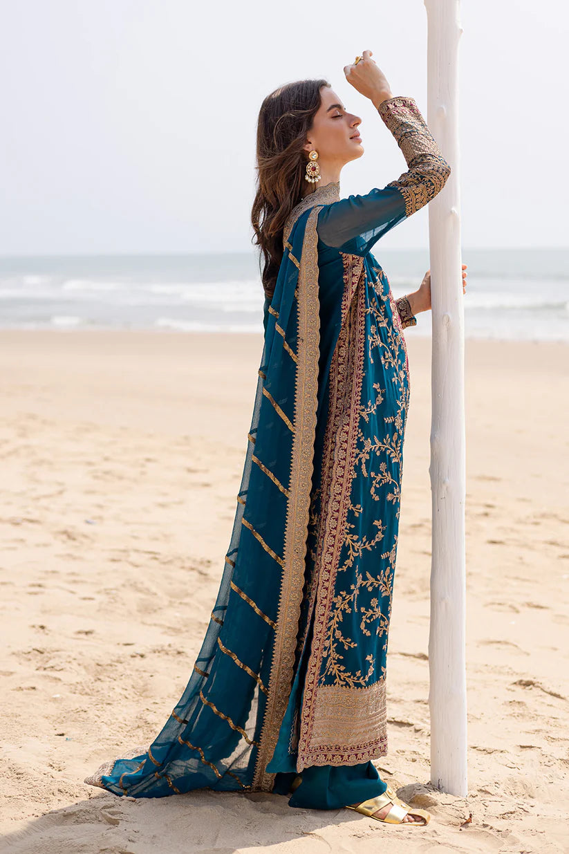 Freesia premium | Zyra | 3 Piece Embroirdered Chiffon Aadhya - FW40052