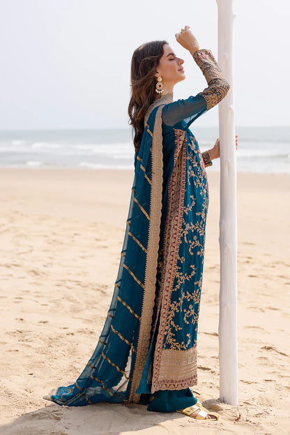 Freesia premium | Zyra | 3 Piece Embroirdered Chiffon Aadhya - FW40052