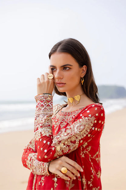 Freesia premium | Zyra | 3 Piece Embroirdered Chiffon Anvi - FW40055