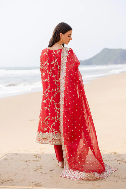 Freesia premium | Zyra | 3 Piece Embroirdered Chiffon Anvi - FW40055