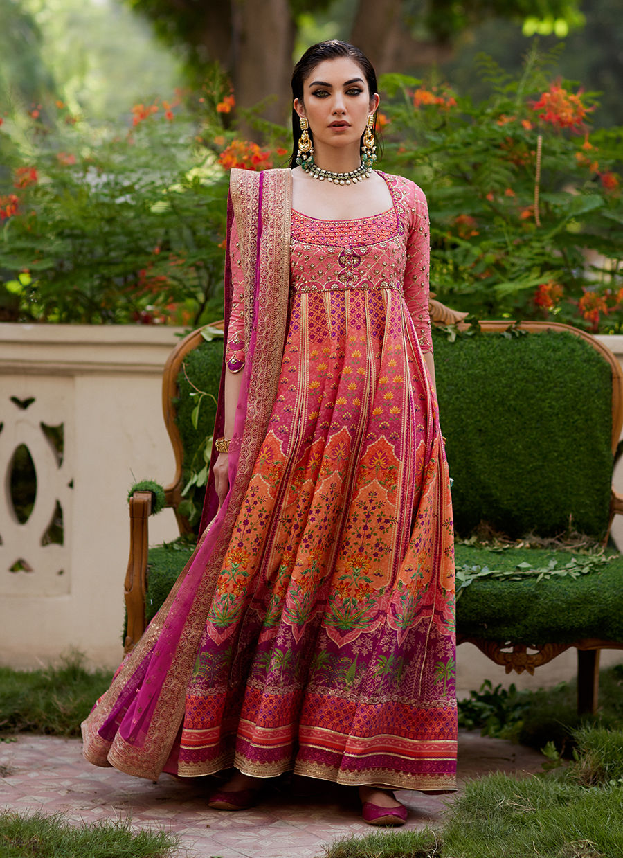 Farah Talib Aziz | Mayna Festive Prints 24 | Noorie Kalidaar And Dupatta