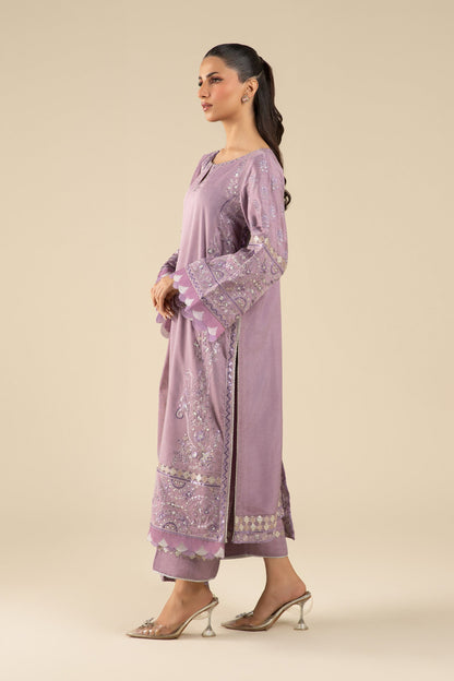 Maria B | Basics RTW | 3 Pc Embroidered Two Tone Silk Suit | MB-FS25-17