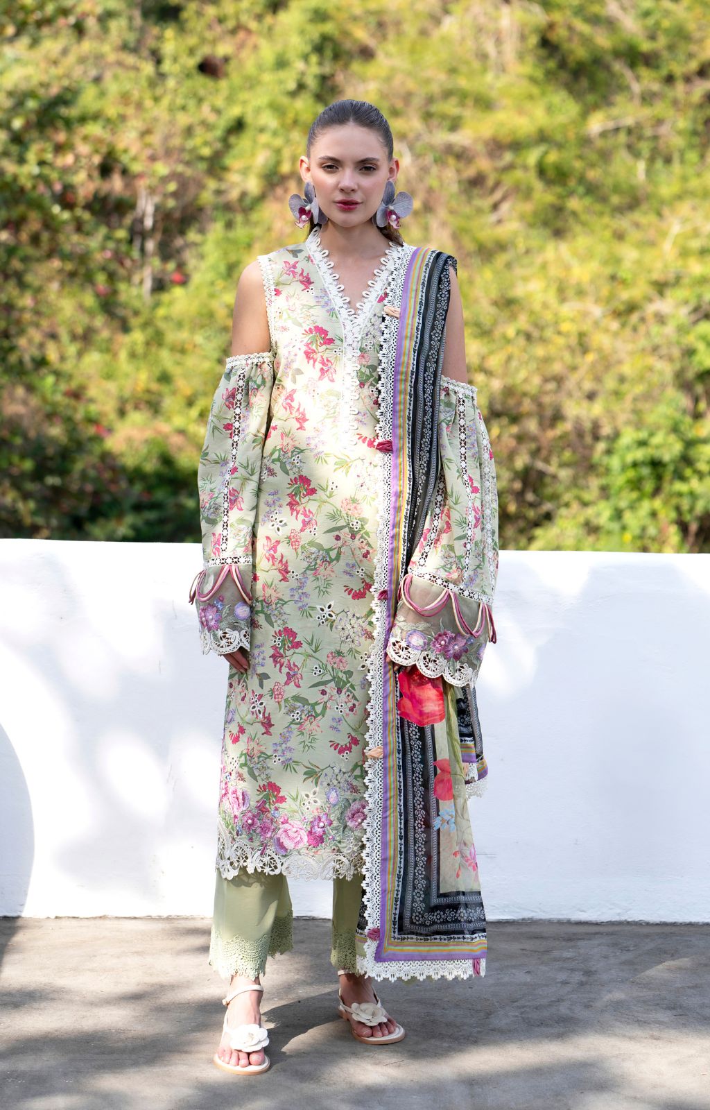 AJR Couture | Printakari Lawn 25 | Pink Patel