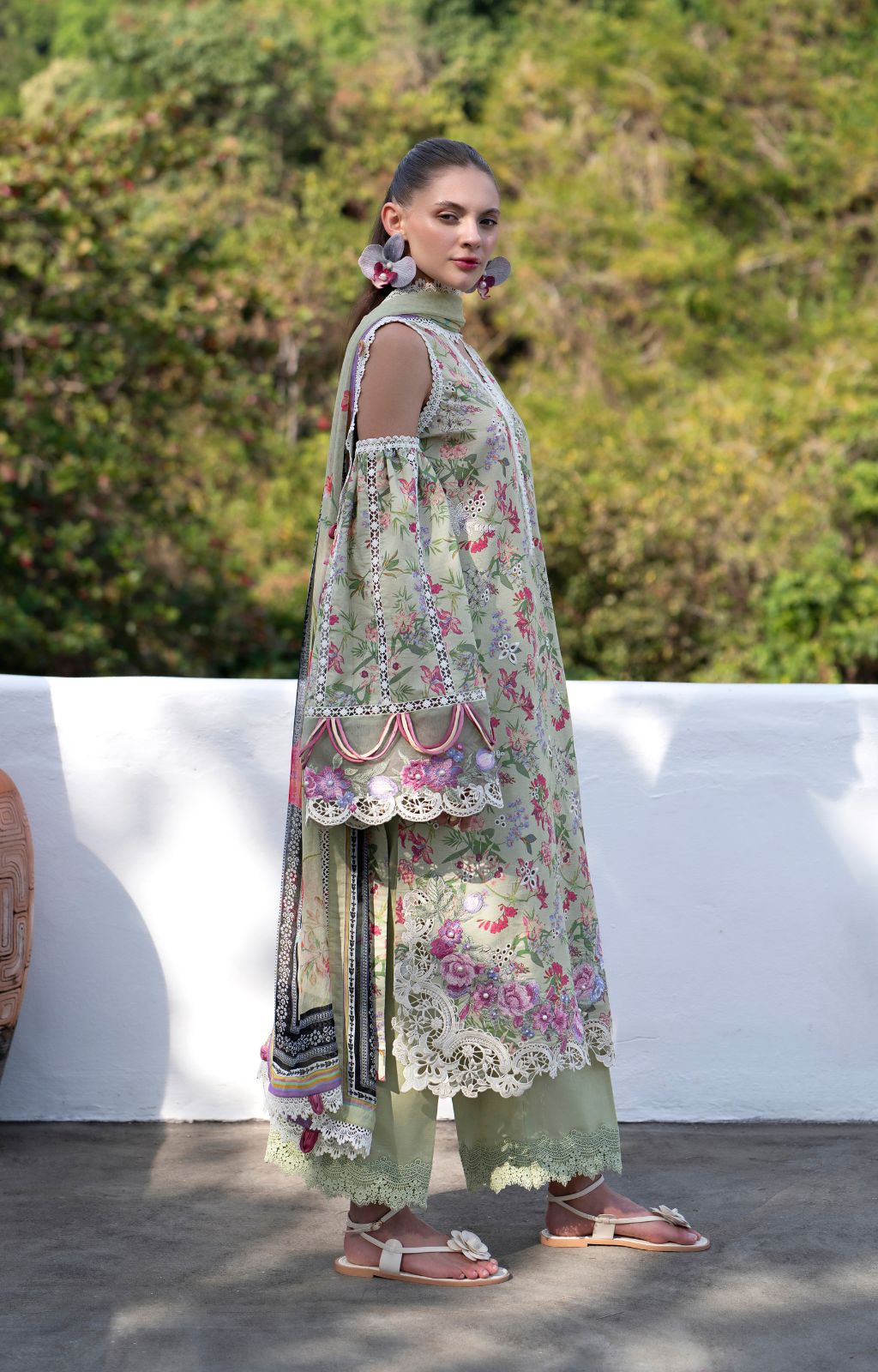 AJR Couture | Printakari Lawn 25 | Pink Patel