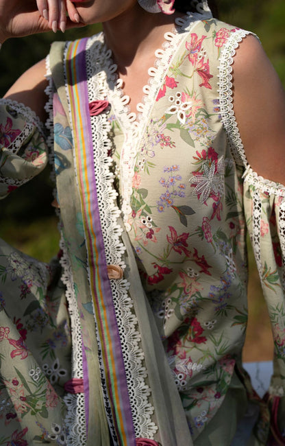 AJR Couture | Printakari Lawn 25 | Pink Patel