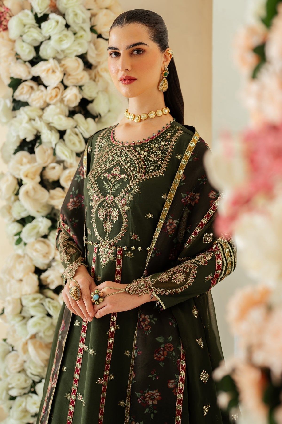 Alizeh | Luxury Raw Silk | AF-RS-03-PINE