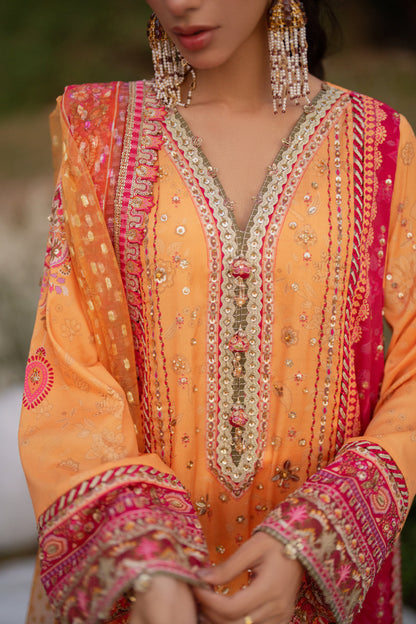 Qalamkar | Luxe Silk |  UA-05 FIORE