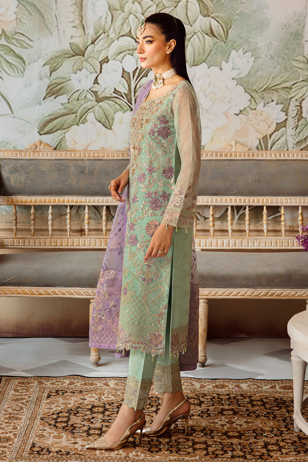 Ramsha | Minhal Organza Collection |   M-1204