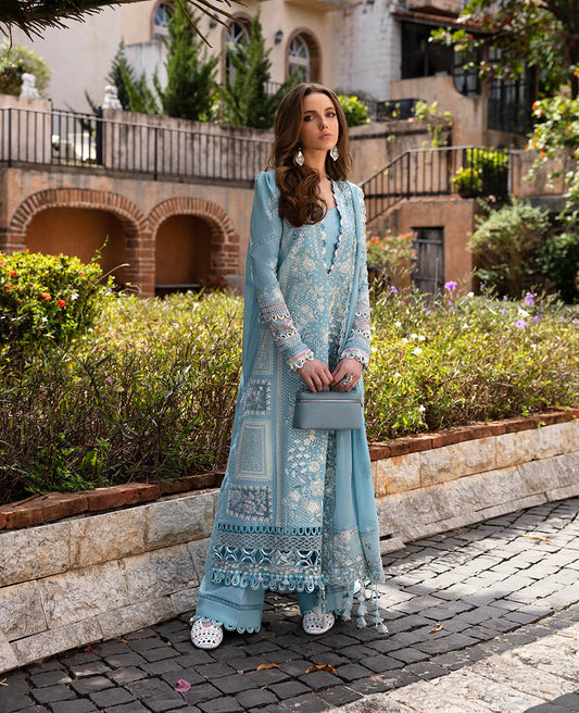 Republic Womenswear | Ilana Eid Luxury Lawn | Azure