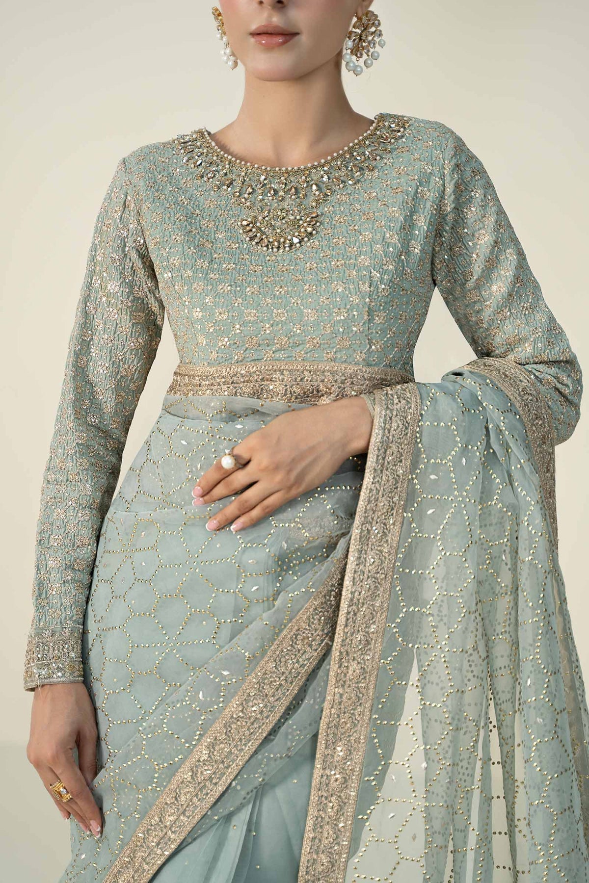 Maria B | Formal Wears | Raw Silk Saree | SF-W24-15