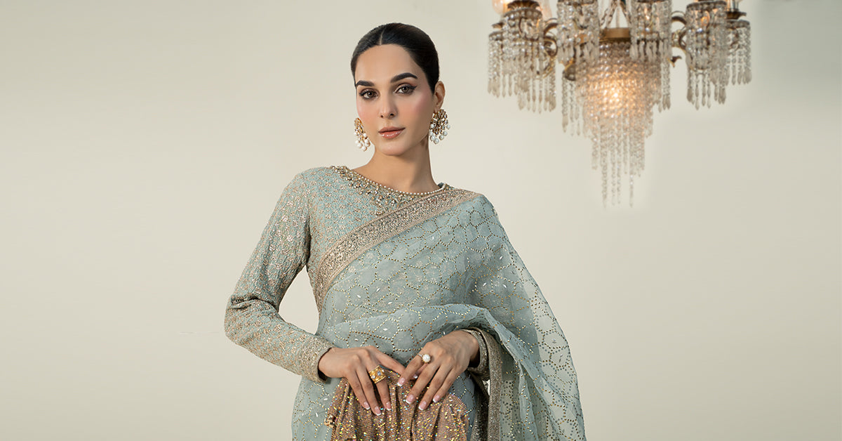 Maria B | Formal Wears | Raw Silk Saree | SF-W24-15