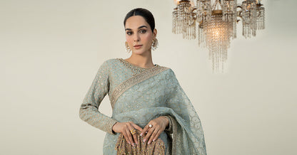 Maria B | Formal Wears | Raw Silk Saree | SF-W24-15