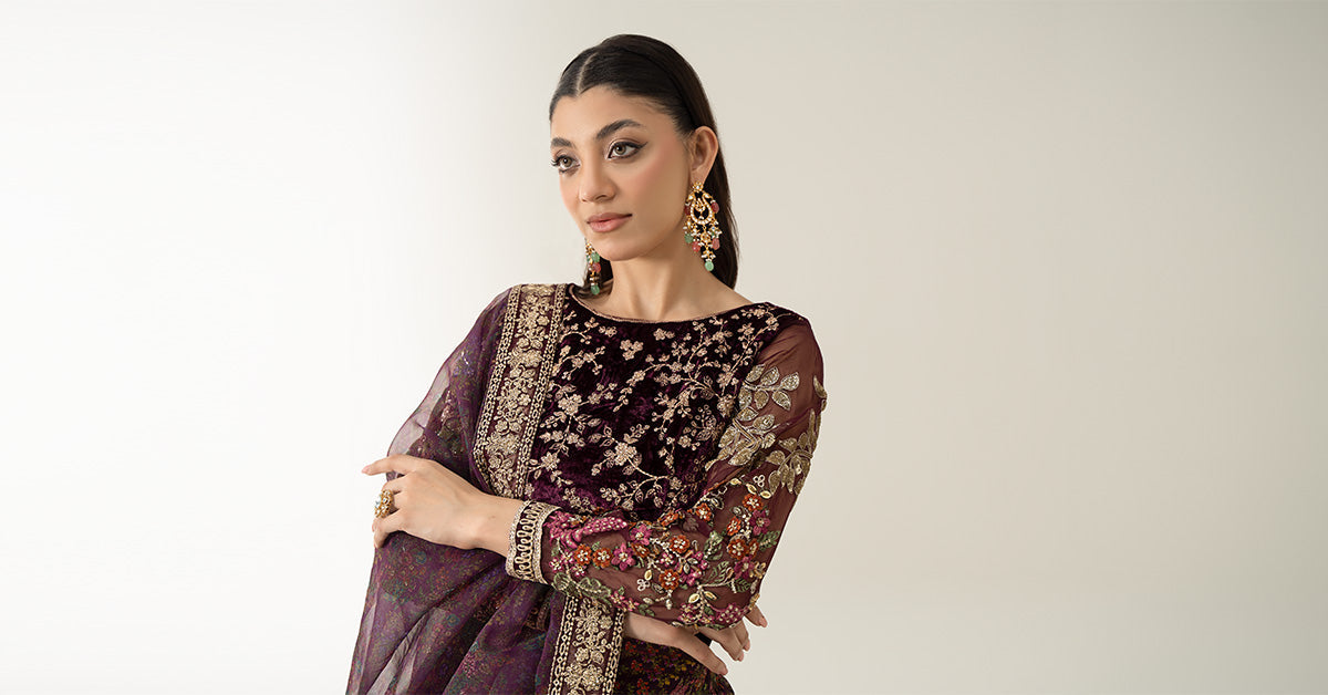 Maria B | Formal Wears | Velvet Suit | SF-W24-50