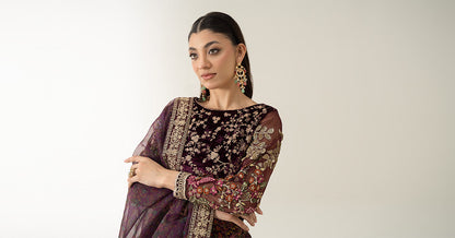 Maria B | Formal Wears | Velvet Suit | SF-W24-50