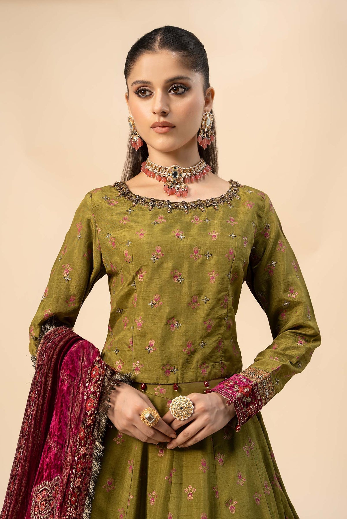 Maria B | Formal Wears | Raw Silk Suit | SF-W24-26