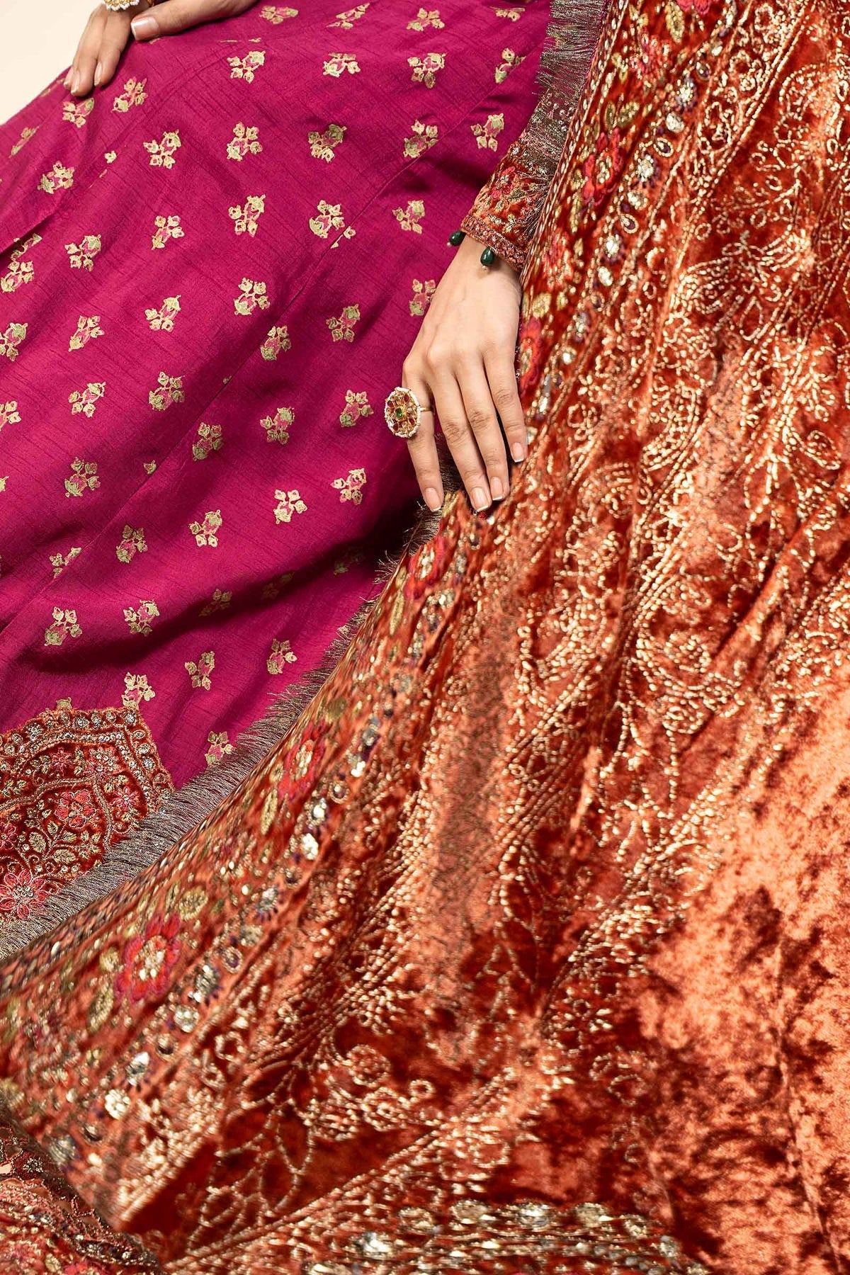 Maria B | Formal Wears | Raw Silk Suit | SF-W24-26-C