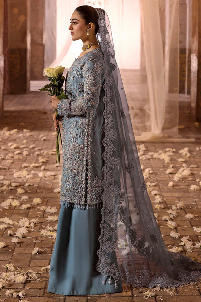 Motifz | Bridal Couture | 0014-FIROZEH EMBROIDERED ORGANZA STITCHED