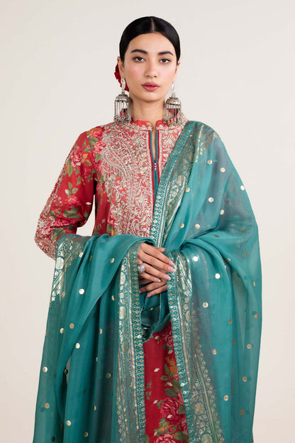 Zara Shahjahan | Stitched Lawn 24 | SL-PHOOL KARI-13B