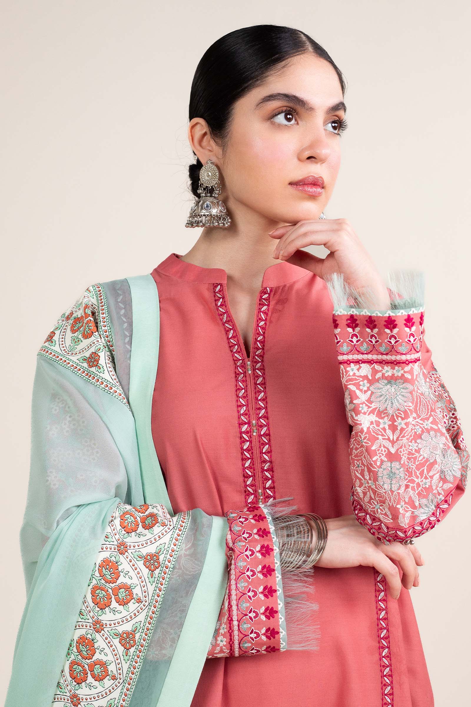 Zara Shahjahan | Stitched Lawn 24 | SL-SANDAL-10B