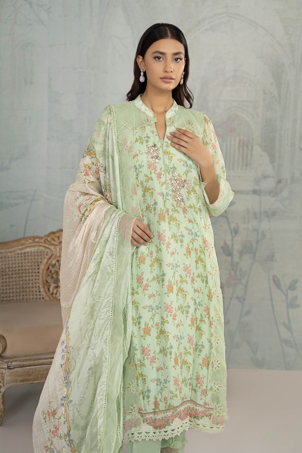 Maria B | Formal Wears | Suit Green SN-PF23-02