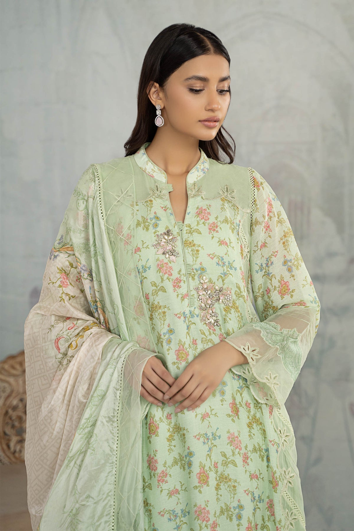 Maria B | Formal Wears | Suit Green SN-PF23-02