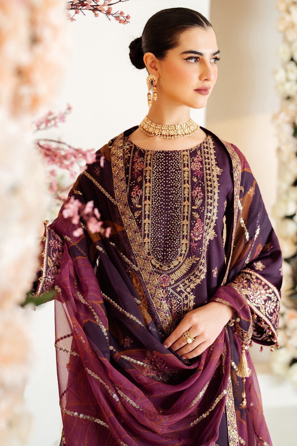 Alizeh | Luxury Raw Silk | AF-RS-05-SCARLET
