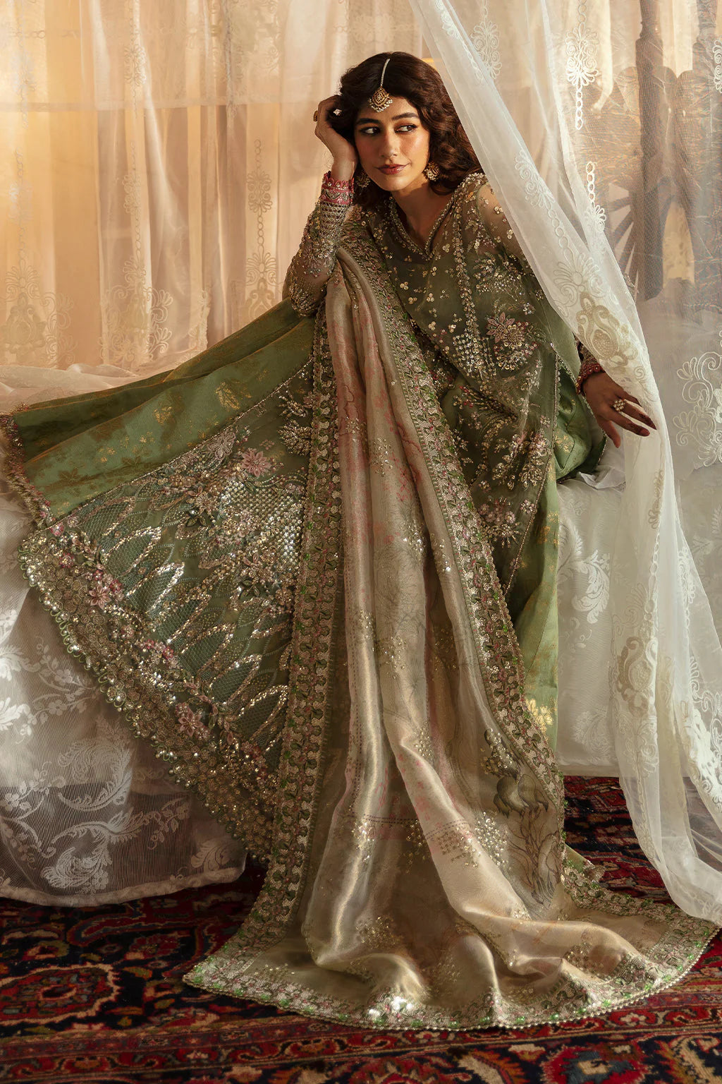 Hayat by Afrozeh Embroidered Organza 3Pc Suit AFH-24-03 SHREYA