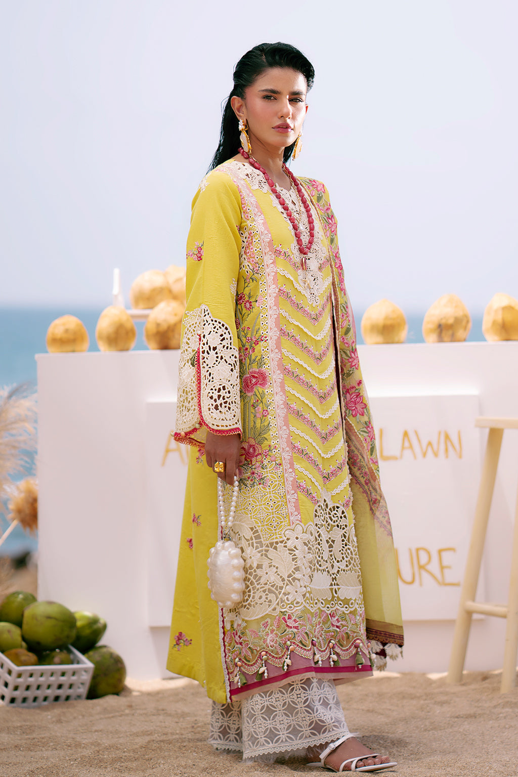 AJR Couture | Dastan Luxury Lawn 25 | Sunset
