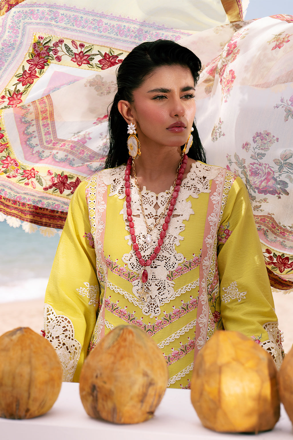 AJR Couture | Dastan Luxury Lawn 25 | Sunset