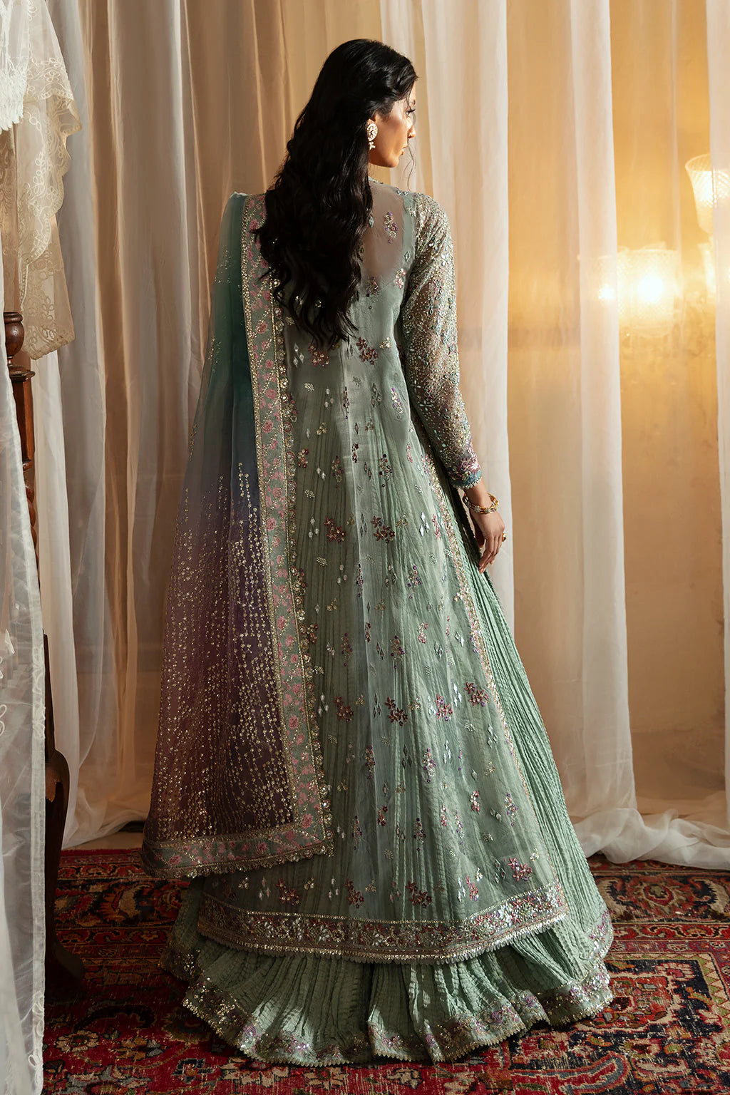 Hayat by Afrozeh Embroidered Organza 3Pc Suit AFH-24-10 TARA