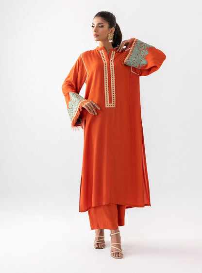 Zainab Chottani | Aara Casual Pret | Pumpkin Opal