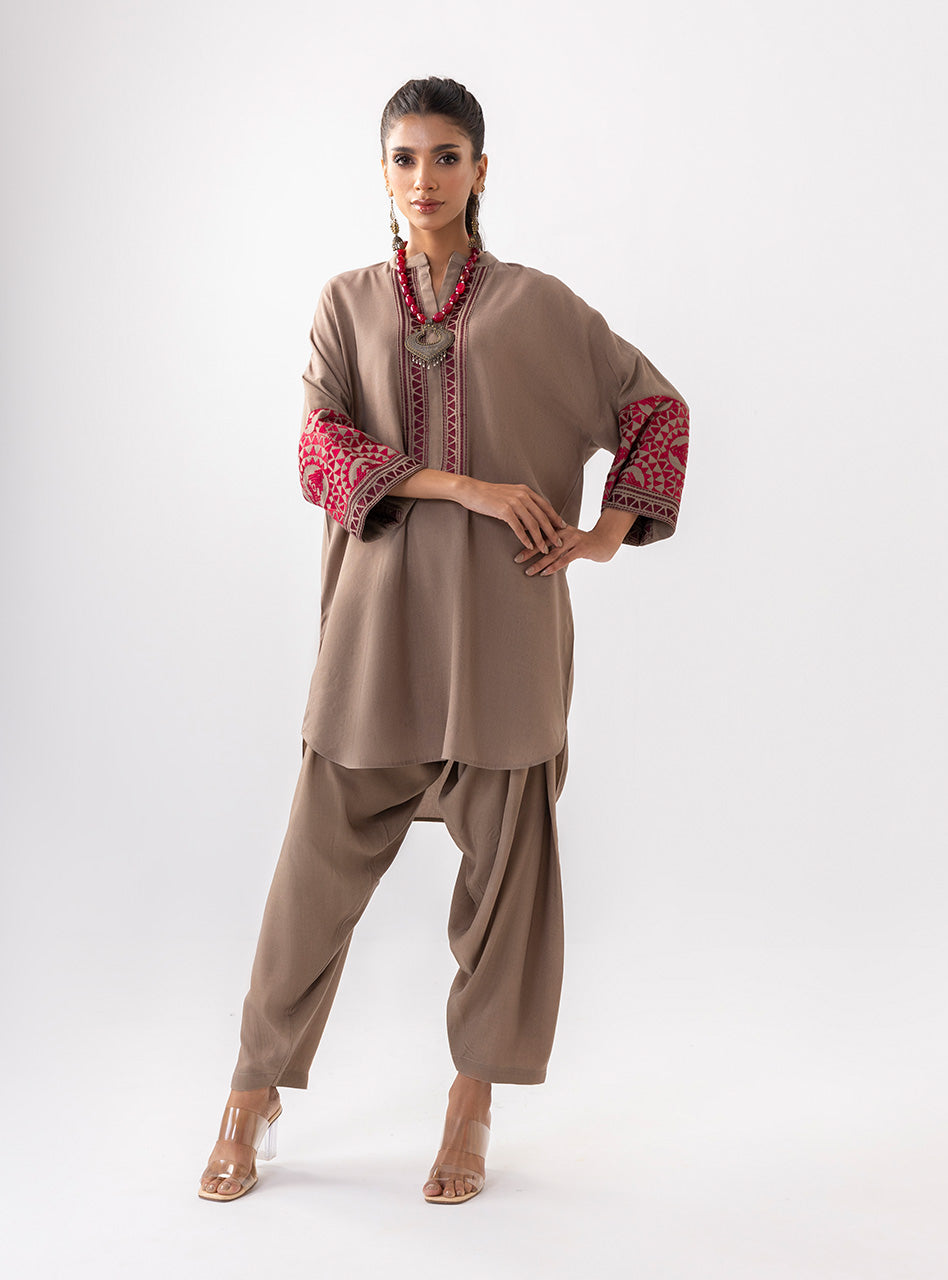 Zainab Chottani | Aara Casual Pret |  Sandy Beige