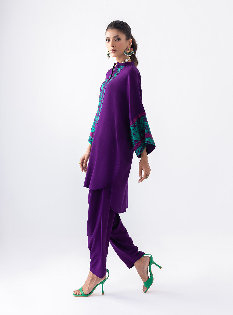 Zainab Chottani | Aara Casual Pret |  Blushing Plum