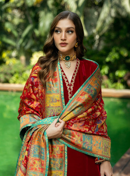 Zainab Chottani | Makhmal Luxe Pret | Ghermez