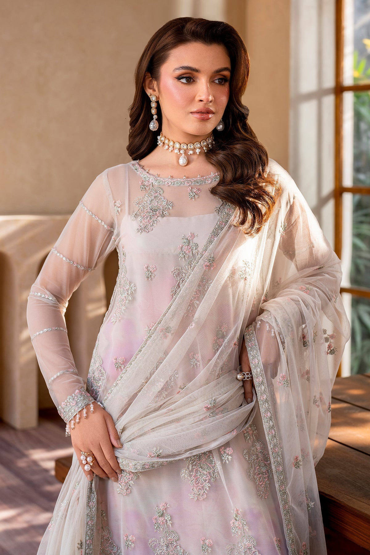 Zarif | Iris Printed Embroidered Edit 24 |  ORCHID