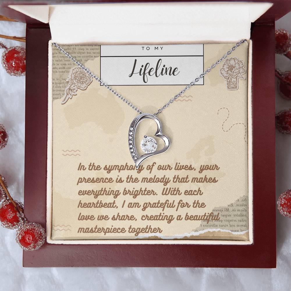 Forever Love Necklace for Valentines , Birthdays and Weddings with Beautiful Custom Message - Riwayat-e-khas