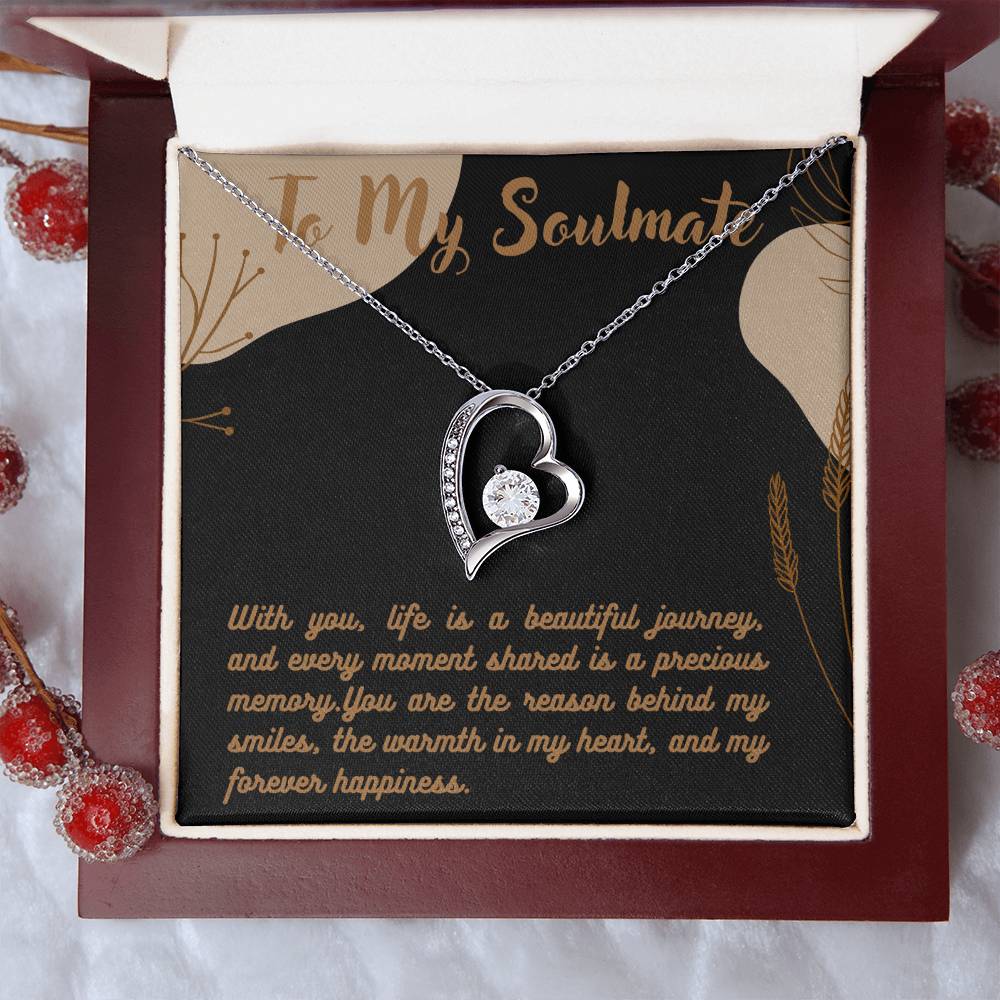 Forever Love Necklace for Valentines , Birthdays and Weddings with Beautiful Custom Message - Riwayat-e-khas