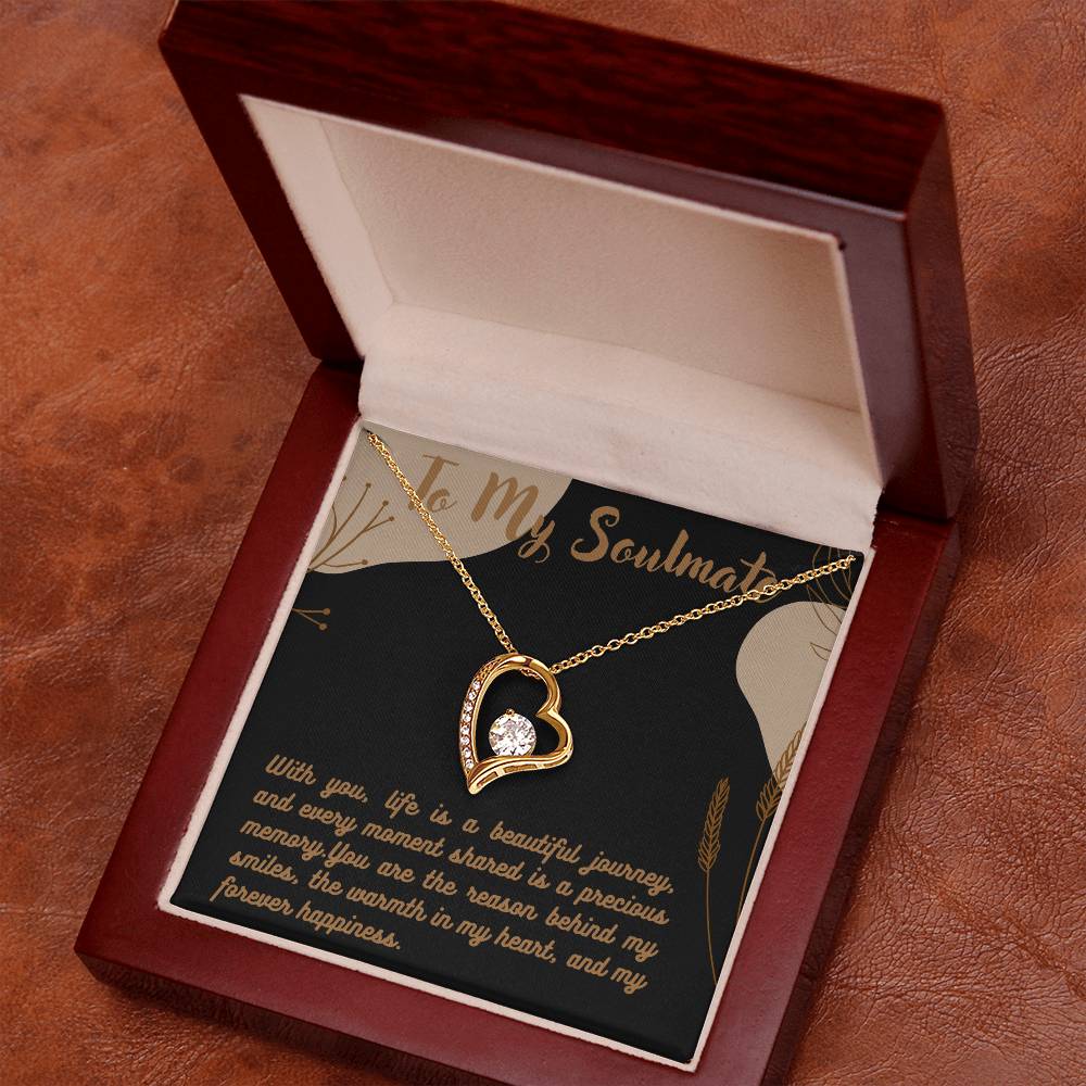 Forever Love Necklace for Valentines , Birthdays and Weddings with Beautiful Custom Message - Riwayat-e-khas