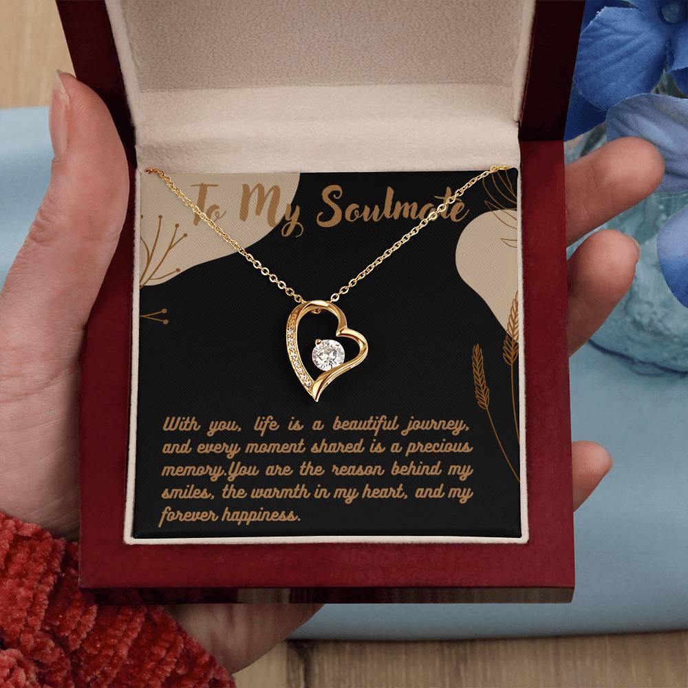 Forever Love Necklace for Valentines , Birthdays and Weddings with Beautiful Custom Message - Riwayat-e-khas