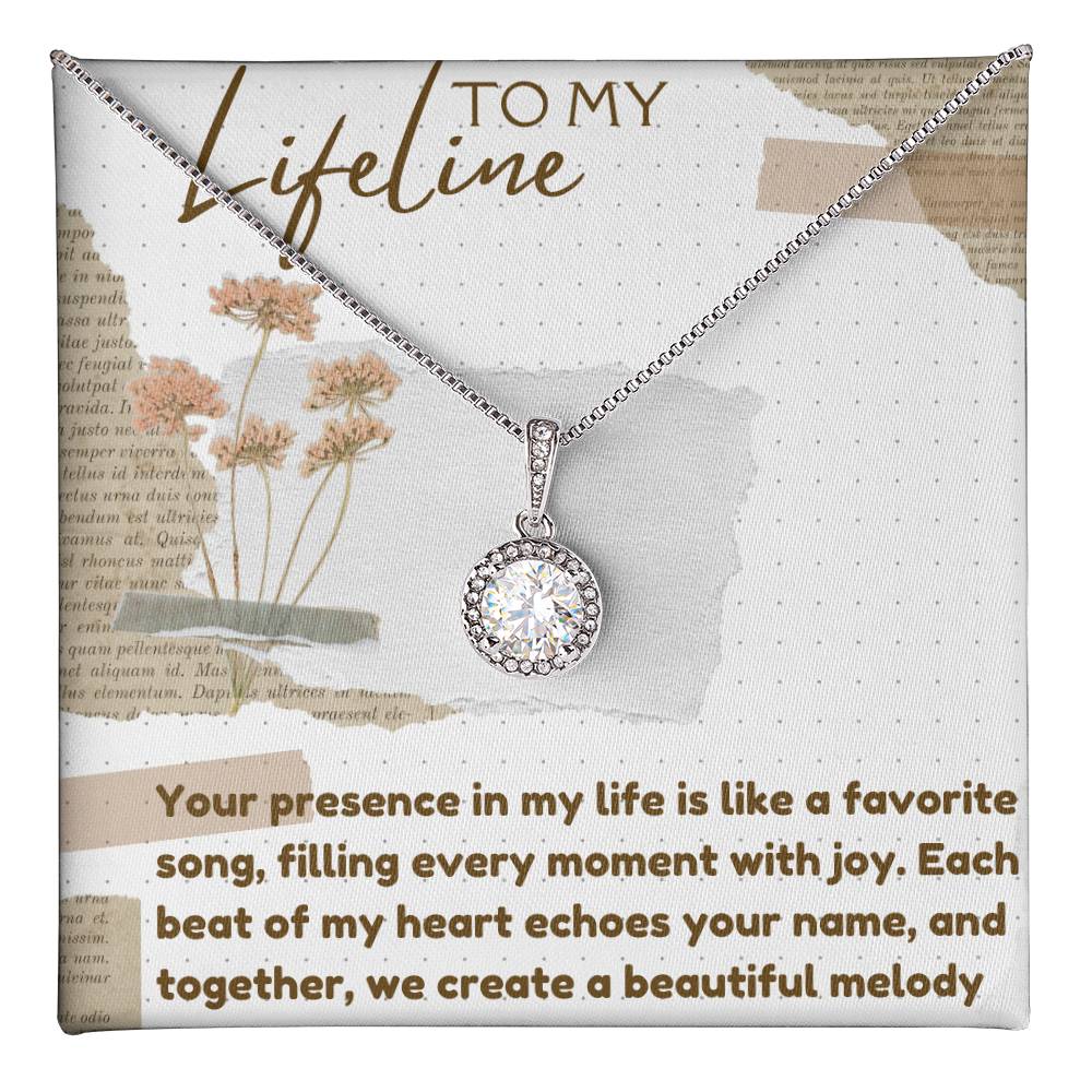 Eternal Hope Silver Necklace for Valentines , Birthdays and Weddings with Beautiful Custom Message - Riwayat-e-khas