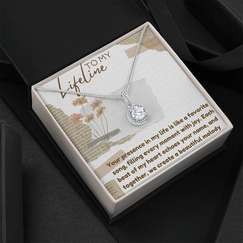 Eternal Hope Silver Necklace for Valentines , Birthdays and Weddings with Beautiful Custom Message - Riwayat-e-khas