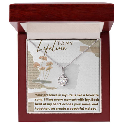 Eternal Hope Silver Necklace for Valentines , Birthdays and Weddings with Beautiful Custom Message - Riwayat-e-khas