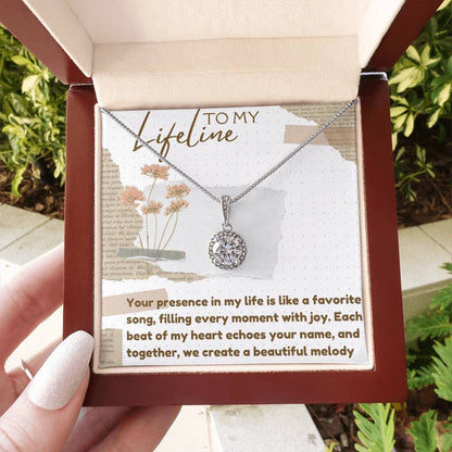 Eternal Hope Silver Necklace for Valentines , Birthdays and Weddings with Beautiful Custom Message - Riwayat-e-khas